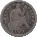 1863 USA HALF DIME - SILVER WORLD COINS - Cambridgeshire Coins