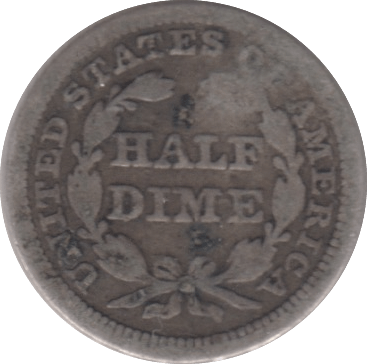 1863 USA HALF DIME - SILVER WORLD COINS - Cambridgeshire Coins