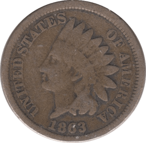 1863 USA ONE CENT - WORLD COINS - Cambridgeshire Coins