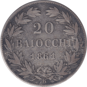 1864 20 BAIOCCHI VATICAN CITY - WORLD COINS - Cambridgeshire Coins
