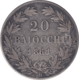 1864 20 BAIOCCHI VATICAN CITY - WORLD COINS - Cambridgeshire Coins