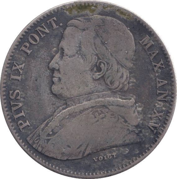 1864 20 BAIOCCHI VATICAN CITY - WORLD COINS - Cambridgeshire Coins