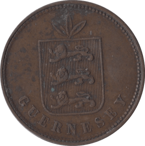 1864 4 DOUBLES GUERNSEY - WORLD COINS - Cambridgeshire Coins