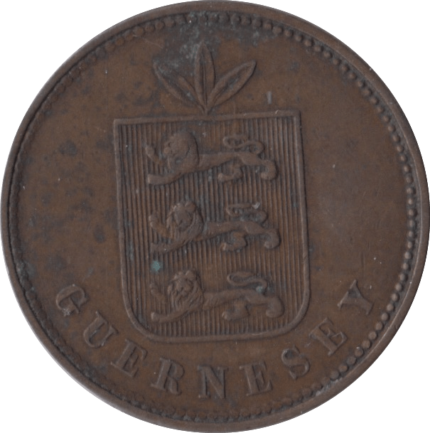 1864 4 DOUBLES GUERNSEY - WORLD COINS - Cambridgeshire Coins