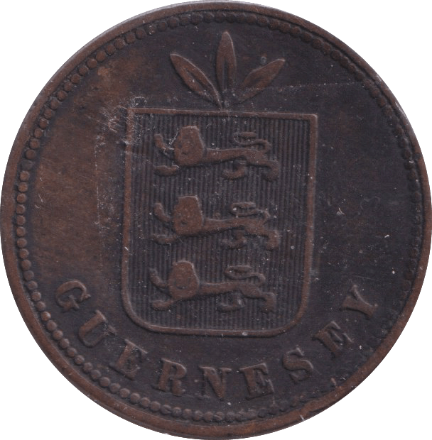 1864 4 DOUBLES GUERNSEY - WORLD COINS - Cambridgeshire Coins