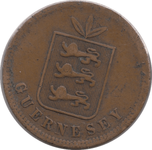 1864 4 DOUBLES GUERNSEY - WORLD COINS - Cambridgeshire Coins