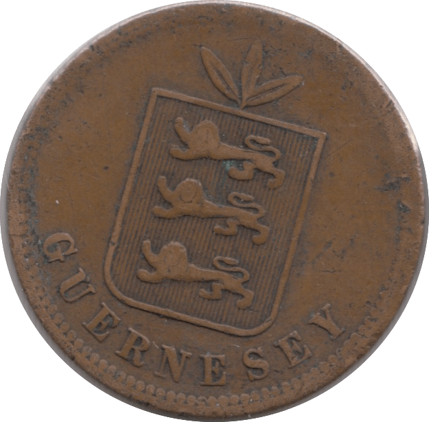 1864 4 DOUBLES GUERNSEY - WORLD COINS - Cambridgeshire Coins