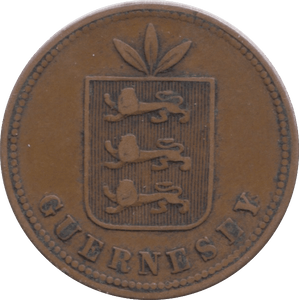 1864 4 DOUBLES GUERNSEY - WORLD COINS - Cambridgeshire Coins