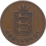 1864 4 DOUBLES GUERNSEY - WORLD COINS - Cambridgeshire Coins