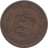 1864 EIGHT DOUBLES GUERNSEY - WORLD COINS - Cambridgeshire Coins