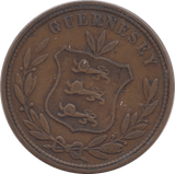 1864 EIGHT DOUBLES GUERNSEY - WORLD COINS - Cambridgeshire Coins