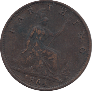 1864 FARTHING ( AUNC ) - FARTHING - Cambridgeshire Coins