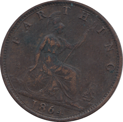 1864 FARTHING ( AUNC ) - FARTHING - Cambridgeshire Coins