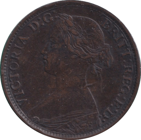 1864 FARTHING ( GVF ) - FARTHING - Cambridgeshire Coins