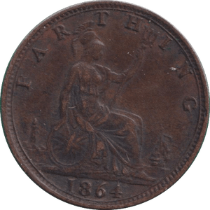 1864 FARTHING ( VF ) - FARTHING - Cambridgeshire Coins