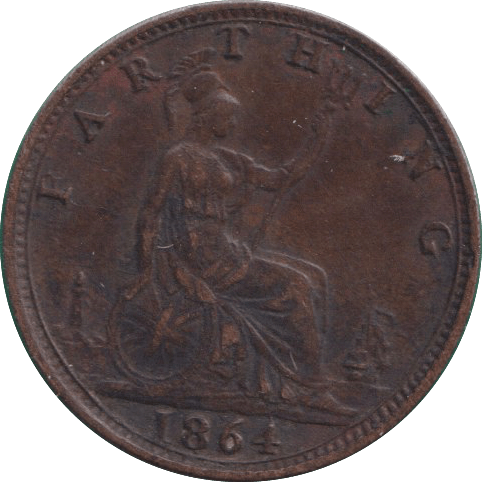 1864 FARTHING ( VF ) - FARTHING - Cambridgeshire Coins