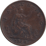 1864 FARTHING ( VF ) - FARTHING - Cambridgeshire Coins