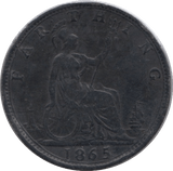 1864 FARTHING ( VF ) - Farthing - Cambridgeshire Coins