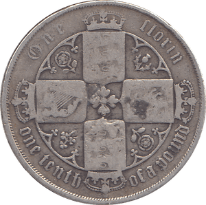 1864 FLORIN ( FINE ) - FLORIN - Cambridgeshire Coins