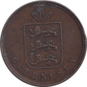 1864 FOUR DOUBLES GUERNSEY - WORLD COINS - Cambridgeshire Coins
