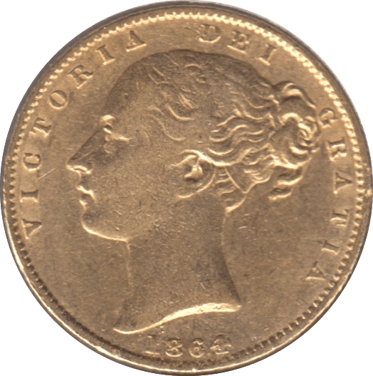 1864 GOLD SOVEREIGN ( GVF ) DIE 101 - SOVEREIGN - Cambridgeshire Coins