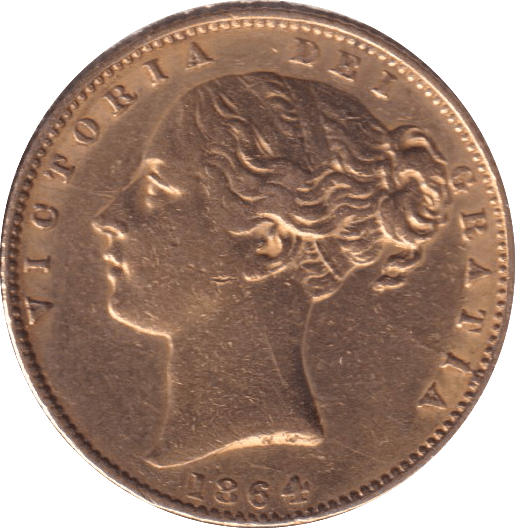 1864 GOLD SOVEREIGN ( GVF ) DIE 37 - SOVEREIGN - Cambridgeshire Coins