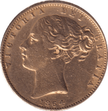 1864 GOLD SOVEREIGN ( GVF ) DIE 37 - SOVEREIGN - Cambridgeshire Coins