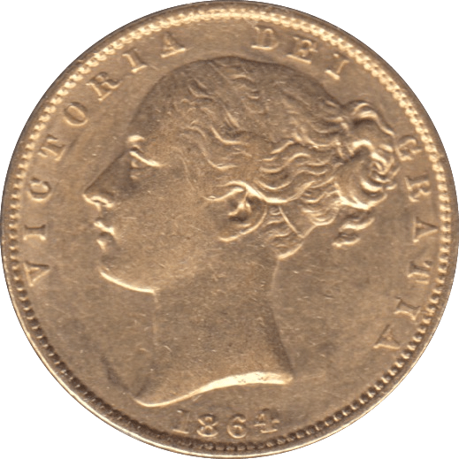 1864 GOLD SOVEREIGN ( GVF ) DIE 50 - SOVEREIGN - Cambridgeshire Coins