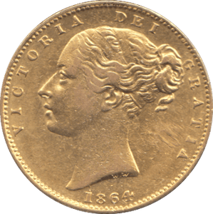 1864 GOLD SOVEREIGN ( GVF ) DIE 96 - SOVEREIGN - Cambridgeshire Coins