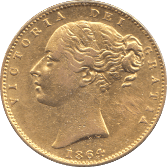 1864 GOLD SOVEREIGN ( GVF ) DIE 96 - SOVEREIGN - Cambridgeshire Coins