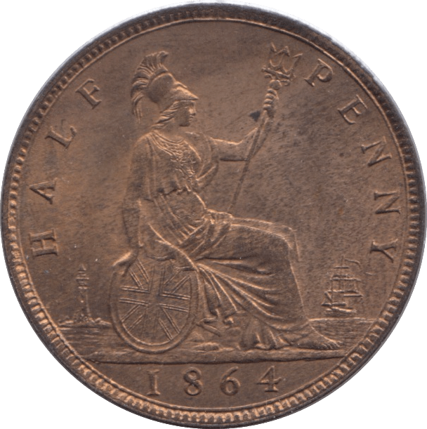 1864 HALFPENNY ( BU ) - Halfpenny - Cambridgeshire Coins