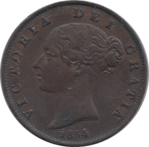 1864 HALFPENNY ( EF ) - Halfpenny - Cambridgeshire Coins