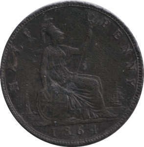 1864 HALFPENNY ( FINE ) - HALFPENNY - Cambridgeshire Coins