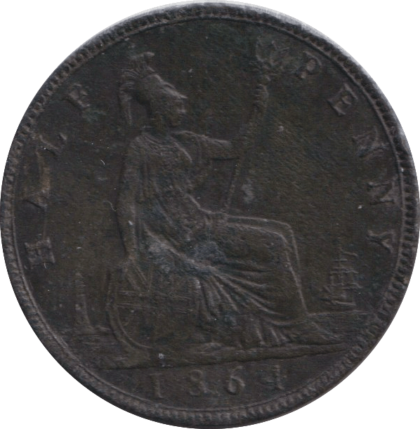 1864 HALFPENNY ( FINE ) - HALFPENNY - Cambridgeshire Coins