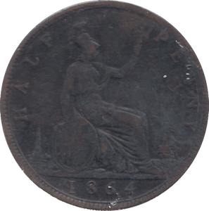 1864 HALFPENNY ( FINE ) - HALFPENNY - Cambridgeshire Coins