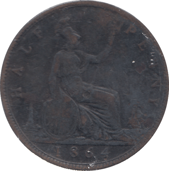 1864 HALFPENNY ( FINE ) - HALFPENNY - Cambridgeshire Coins