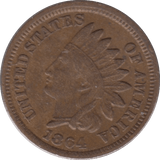 1864 ONE CENT USA - WORLD COINS - Cambridgeshire Coins