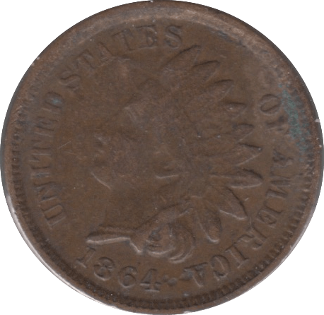 1864 ONE CENT USA - WORLD COINS - Cambridgeshire Coins