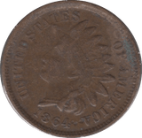 1864 ONE CENT USA - WORLD COINS - Cambridgeshire Coins