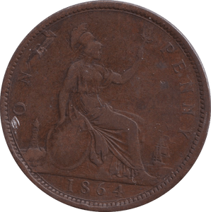 1864 PENNY ( FINE ) - PENNY - Cambridgeshire Coins