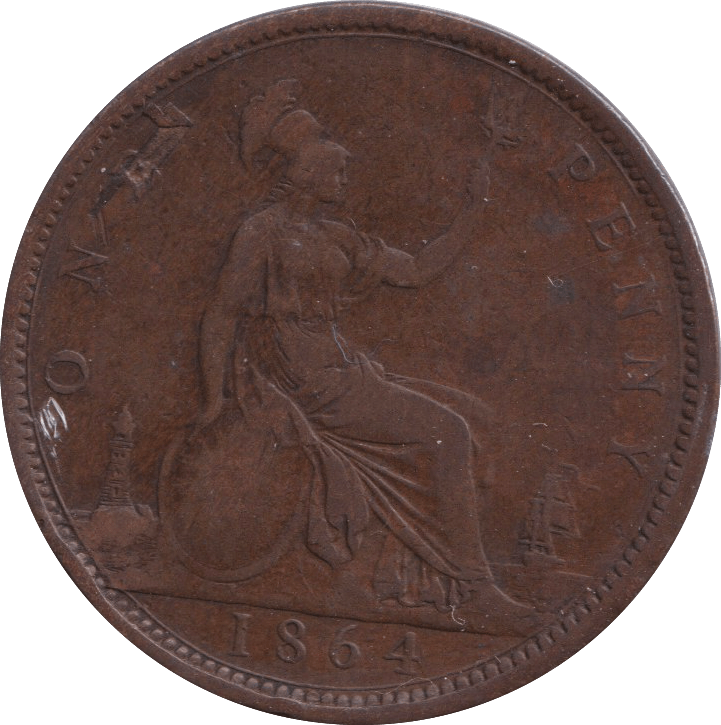 1864 PENNY ( FINE ) - PENNY - Cambridgeshire Coins