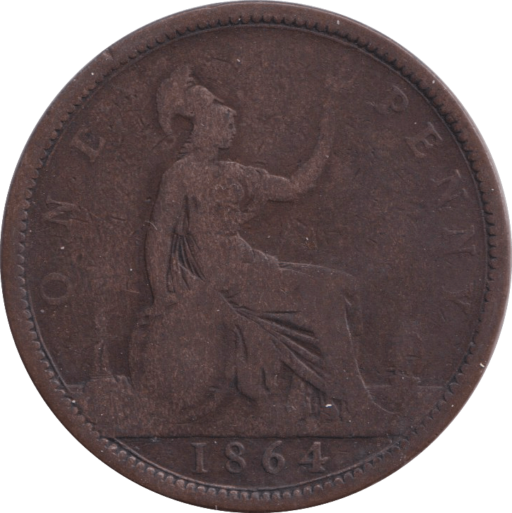 1864 PENNY ( FINE ) - PENNY - Cambridgeshire Coins