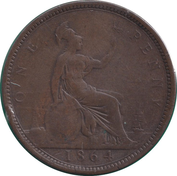 1864 PENNY ( FINE ) - PENNY - Cambridgeshire Coins