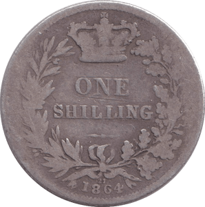 1864 SHILLING ( FINE ) - SHILLING - Cambridgeshire Coins