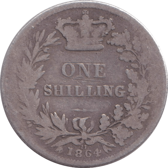 1864 SHILLING ( FINE ) - SHILLING - Cambridgeshire Coins