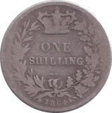 1864 SHILLING ( FINE ) - SHILLING - Cambridgeshire Coins