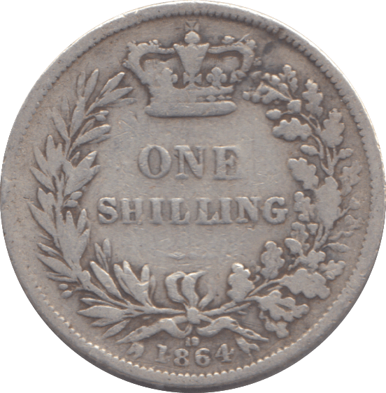 1864 SHILLING ( NF ) - SHILLING - Cambridgeshire Coins