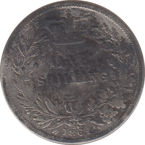1864 SHILLING ( NF ) - SHILLING - Cambridgeshire Coins