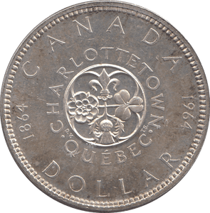 1864 SILVER DOLLAR CANADA - SILVER WORLD COINS - Cambridgeshire Coins