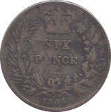 1864 SIXPENCE ( F ) - SIXPENCE - Cambridgeshire Coins
